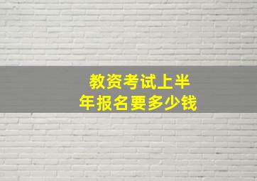 教资考试上半年报名要多少钱