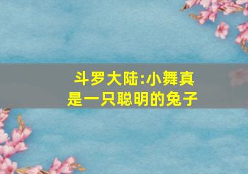 斗罗大陆:小舞真是一只聪明的兔子