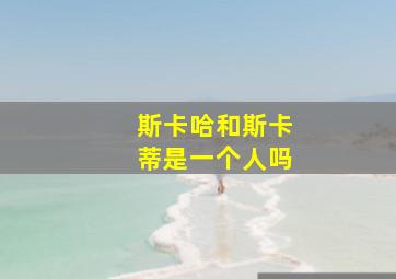 斯卡哈和斯卡蒂是一个人吗