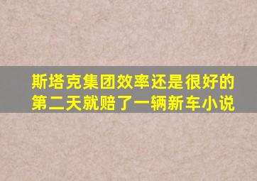 斯塔克集团效率还是很好的第二天就赔了一辆新车小说