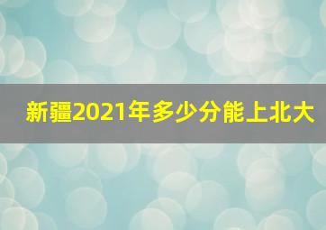 新疆2021年多少分能上北大