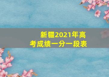 新疆2021年高考成绩一分一段表