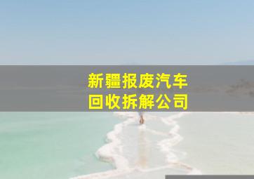 新疆报废汽车回收拆解公司