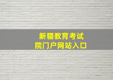 新疆教育考试院门户网站入口