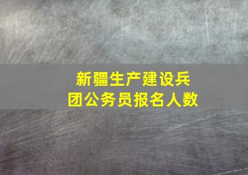 新疆生产建设兵团公务员报名人数