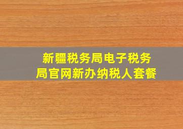 新疆税务局电子税务局官网新办纳税人套餐