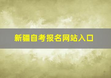 新疆自考报名网站入口