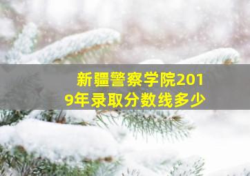 新疆警察学院2019年录取分数线多少