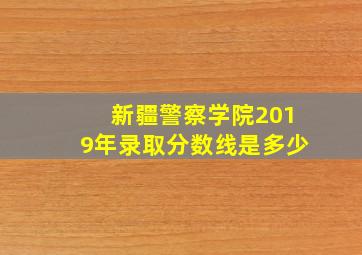 新疆警察学院2019年录取分数线是多少