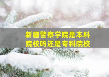 新疆警察学院是本科院校吗还是专科院校