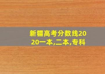 新疆高考分数线2020一本,二本,专科