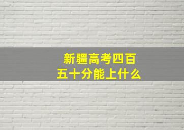 新疆高考四百五十分能上什么