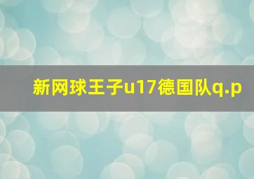 新网球王子u17德国队q.p