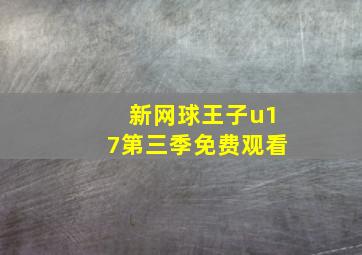 新网球王子u17第三季免费观看