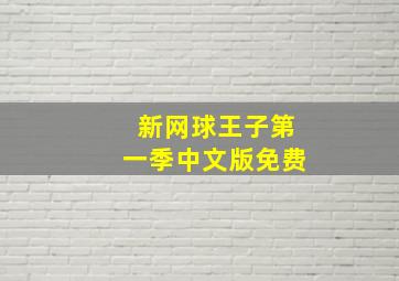 新网球王子第一季中文版免费