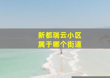 新都瑞云小区属于哪个街道