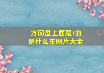 方向盘上面是r的是什么车图片大全