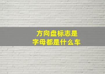 方向盘标志是字母都是什么车