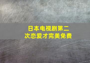 日本电视剧第二次恋爱才完美免费