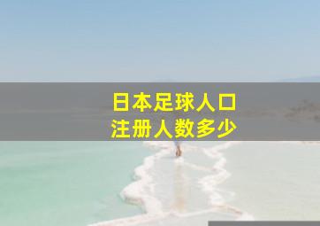 日本足球人口注册人数多少