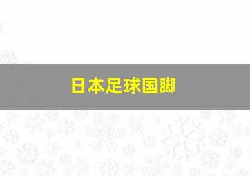 日本足球国脚