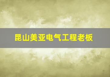 昆山美亚电气工程老板