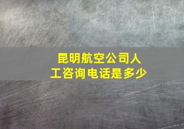 昆明航空公司人工咨询电话是多少