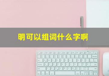 明可以组词什么字啊