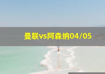 曼联vs阿森纳04/05