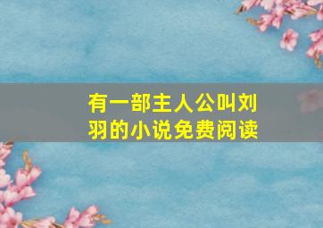 有一部主人公叫刘羽的小说免费阅读