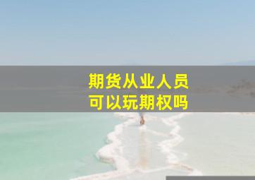 期货从业人员可以玩期权吗