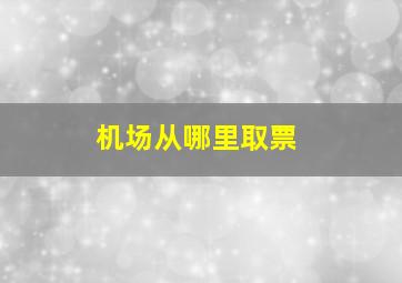 机场从哪里取票