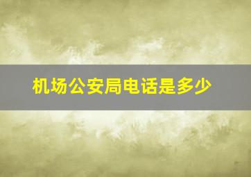 机场公安局电话是多少