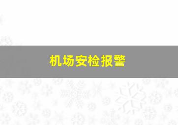 机场安检报警