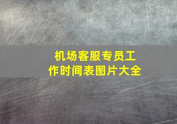 机场客服专员工作时间表图片大全