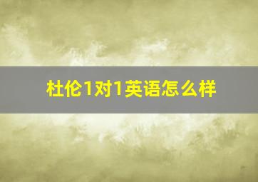 杜伦1对1英语怎么样