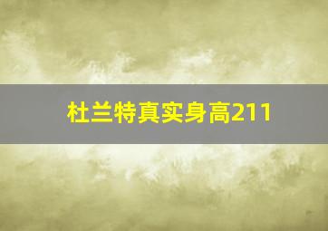 杜兰特真实身高211