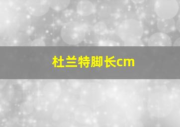 杜兰特脚长cm