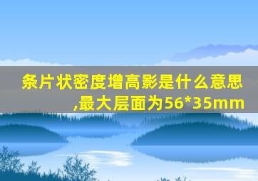 条片状密度增高影是什么意思,最大层面为56*35mm