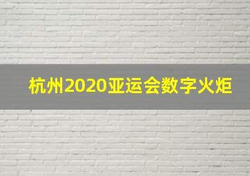 杭州2020亚运会数字火炬