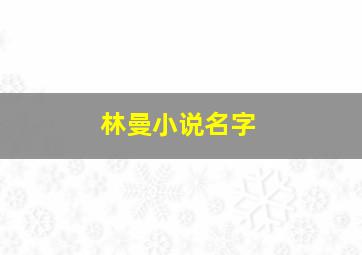 林曼小说名字