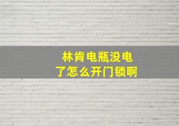 林肯电瓶没电了怎么开门锁啊