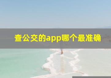 查公交的app哪个最准确