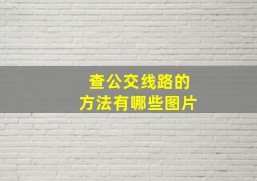 查公交线路的方法有哪些图片