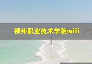 柳州职业技术学院wifi