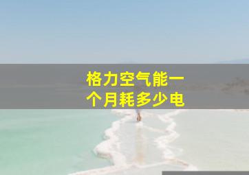 格力空气能一个月耗多少电