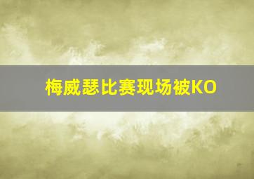 梅威瑟比赛现场被KO