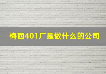 梅西401厂是做什么的公司