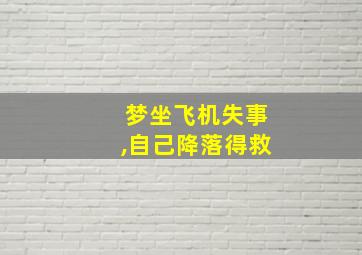 梦坐飞机失事,自己降落得救