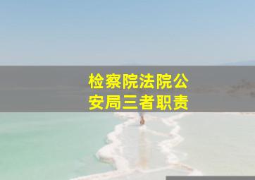 检察院法院公安局三者职责